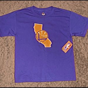 Boys large golden state warrior tshirt jersey